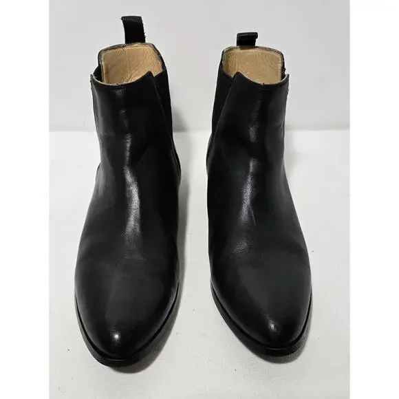 Nisolo Boots Womens Everyday Chelsea Black Leather Ankle Booties SZ 10 - Picture 2 of 9
